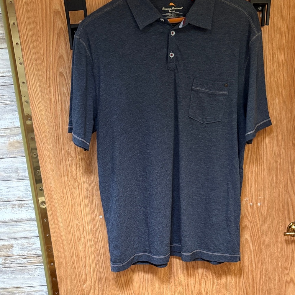 Tommy Bahama Island Denim Blue Polo Shirt